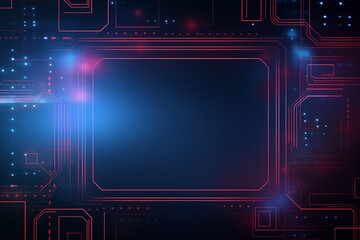 Obraz premium Abstract technology digital line electronic network data innovation concept background.