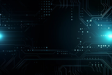 Obraz premium Abstract technology digital line electronic network data innovation concept background.