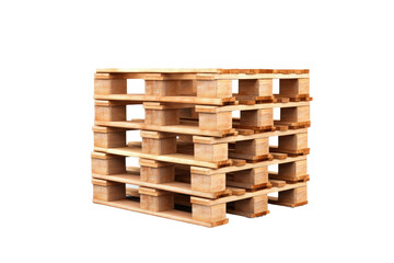Industrial Harmony Pallets on Transparent Background, PNG, Generative Ai