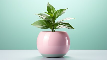 Whimsical Greenery: Minimalist Indoor Plant AI Generative