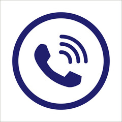 Phone call icon. On white