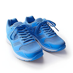 blue sports sneaker shoes isolated on white