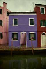 Fototapeta na wymiar Purple House in Burano ,Venice, Italy
