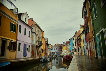 Burano canal, Venice, Italy