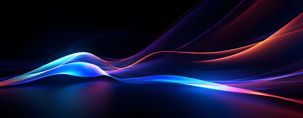Blue and purple bright motion lights trailing abstract wallpaper