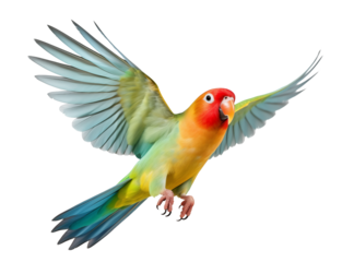 flying lovebird