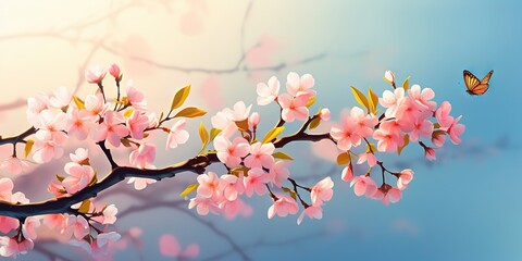 Serene Spring Blossoms, Generative AI