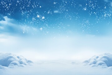 Naklejka premium Winter snow background, Christmas and New Year holidays concept. winter snowy backdrop. festive winter season background. Template for design, banner, copy space