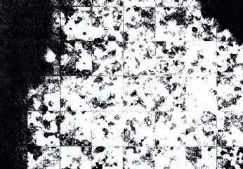 Fototapeta premium The image is arranged in a grid pattern, both vertically and horizontally. Additionally, there are black wire-like patterns and scattered noise throughout the image.Illustration of abstract background