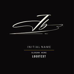 hand drawn Jb letters design. Brushstroke JB Letter Logo Design. luxury initial logo design, Initial Letter Jb Logo, Hand Drawn Signature Logo.eps8