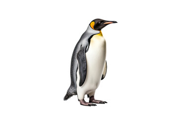 Penguin Realism on Transparent Background, PNG, Generative Ai