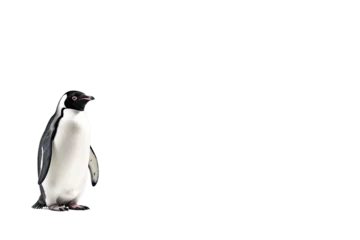 Fotobehang Realistic 8K Penguin on Transparent Background, PNG, Generative Ai © TheLogoTip