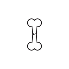 Dog bone logo vector illustration icon
