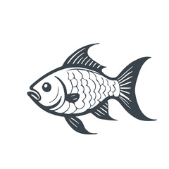  Fish icon concept design stock illustration 