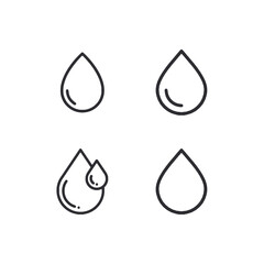 set icon drop of water