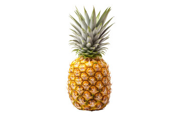 Tropical Delight Pineapple on Transparent Background, PNG, Generative Ai