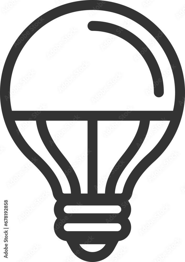 Poster light bulb icon vector. llightbulb idea logo concept. lamp electricity icons web design element. led