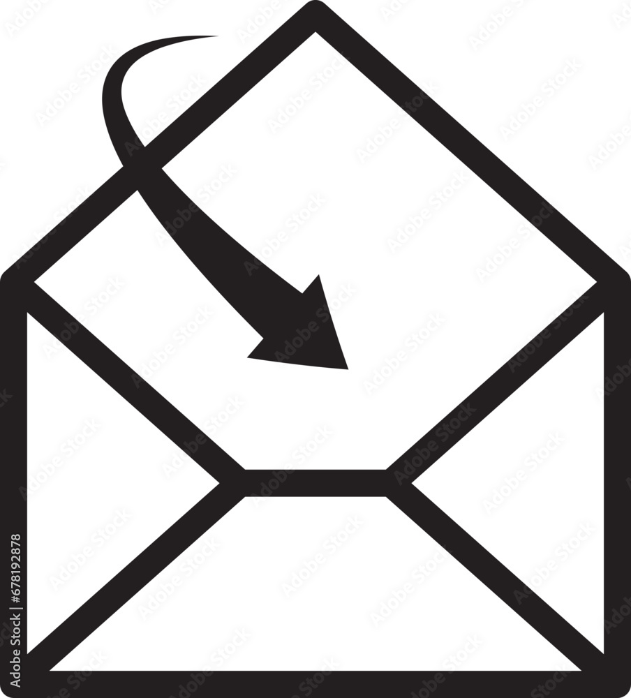 Poster mail icon vector sign. letter envelope symbol. message send to address illustration.