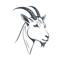 Goat icon concept design stock illustration
