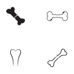 Obraz premium Dog bone logo vector illustration icon