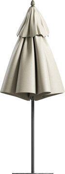 Side view of grey closed sunshade