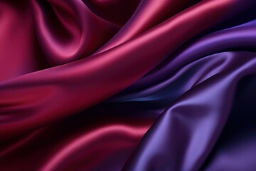 Abstract purple magenta background. Silk satin. Silk satin. Plum color. Gradient. Dark elegant background with space for design. Soft wavy folds.