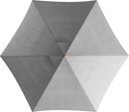 Top view of grey open sunshade