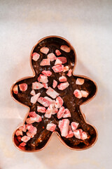 Christmas cookie-cutter peppermint fudge