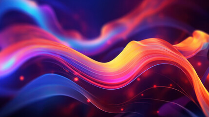 Abstract Vibrant Glowing Layers