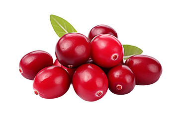 Cranberries on White Background