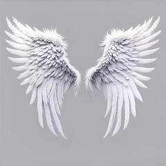 Obraz premium Transparent background angel wings, fantasy wings