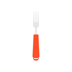 fork flat design vector illustration isolated on white background. restaurant business concept. Kitchen tools, utensils and kitchen accessories