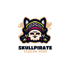 Skull Pirate Mascot Logo Design