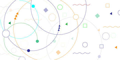 Big data visualization, Plexus circles connection for global communication, science and technology background design.