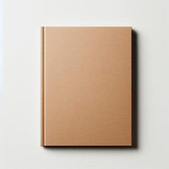 Brown Cardboard paper mockup piece isolated on white background. ai generative
