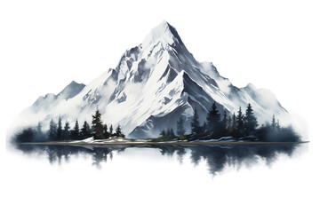 Mountain View on a transparent background