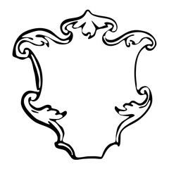 Hand drawn heraldic shield