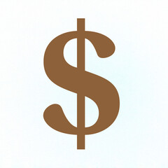 dollar sign on a white background