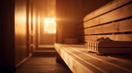 Sauna  blurred background unfocused AI generated illustration