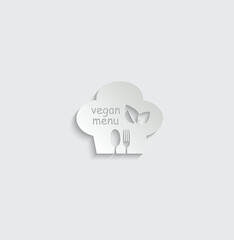 Vegetarian menu icon vegan food vector 