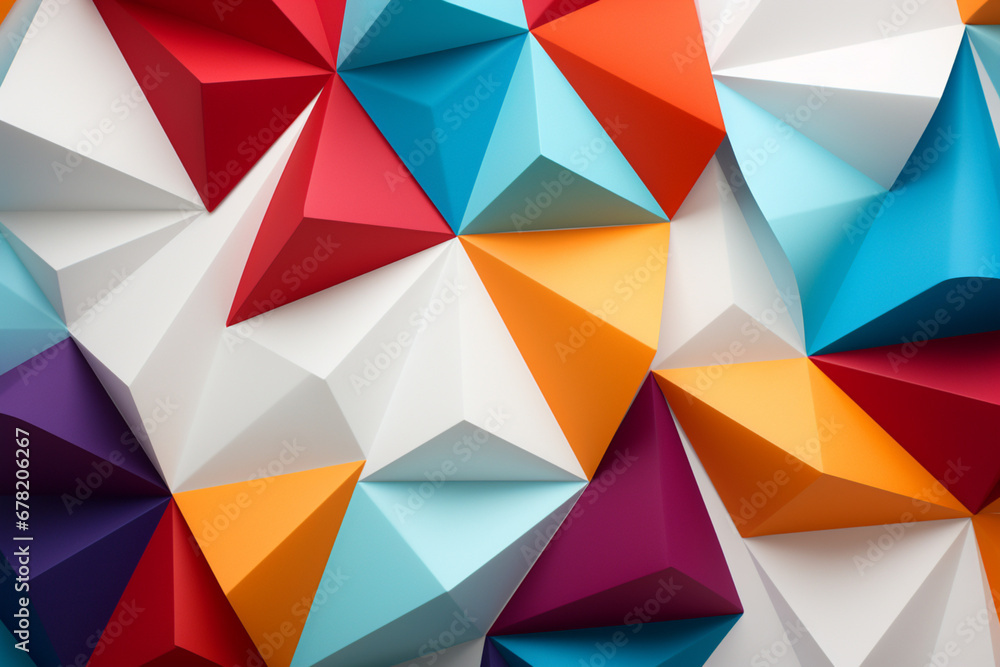 Poster abstract background with triangles