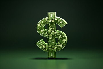Obraz premium dollar sign on a green background