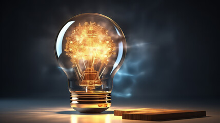 ideas and new creative ideas through innovation and technology artificial intelligence science and technology .Ai Generated