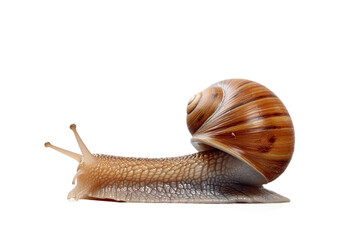 Realistic 8K Illustration of a Snail on Transparent Background, PNG, Generative Ai