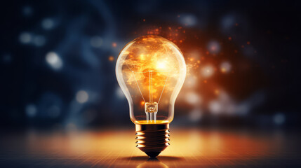 ideas and new creative ideas through innovation and technology artificial intelligence science and technology .Ai Generated