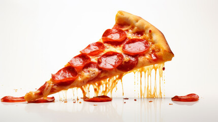 Delicious pizza slices with cheese.Ai Generated