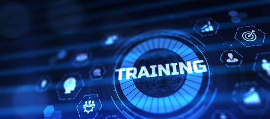Fototapeta na wymiar Business Training Coaching personal development concept on virtual screen.