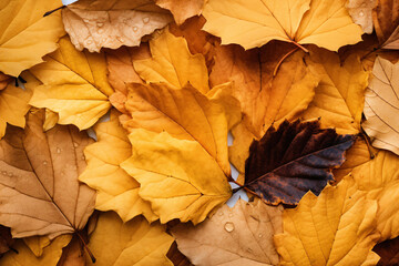 Autumn Leaves Overlay Texture Background