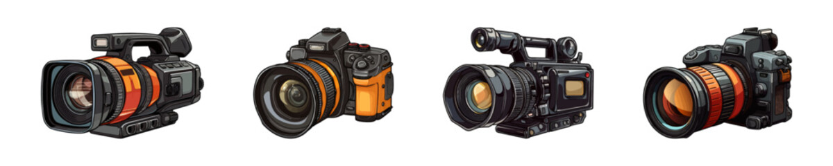 Cartoon Video Camera. Vector illustration