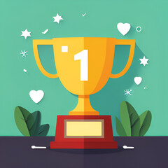 the winner's trophy , generative AI